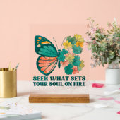 Niedlicher Kunstschmetterling Acrylschild (Hochzeit)