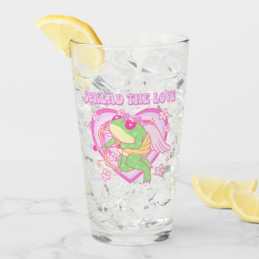 Niedlicher Kupider Frosch - Verbreitung der Liebe Glas (Vorderseite Ice)