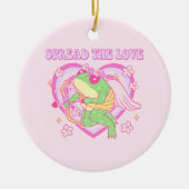 Niedlicher Kupider Frosch - Verbreitung der Liebe Keramik Ornament (Vorne)