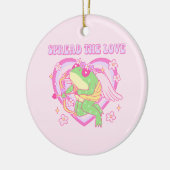 Niedlicher Kupider Frosch - Verbreitung der Liebe Keramik Ornament (Links)