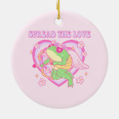 Niedlicher Kupider Frosch - Verbreitung der Liebe Keramik Ornament (Hinten)