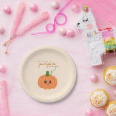 Niedlicher Kürbis auf die Herbstdusche Pappteller (Party)