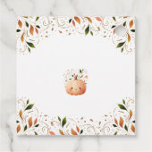 Niedlicher Kürbis auf die Way Fall Babydusche Geschenkanhänger (Rückseite)