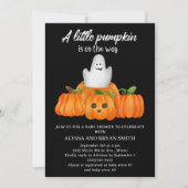 Niedlicher Kürbis auf Kinderdusche Einladung (Vorderseite)