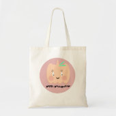 Niedlicher Kürbis Blushing Lettering Happy Hallowe Tragetasche (Vorne)