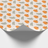 Niedlicher Kürbis Eucalyptus Fall Pattern Geschenkpapier (Ecke)