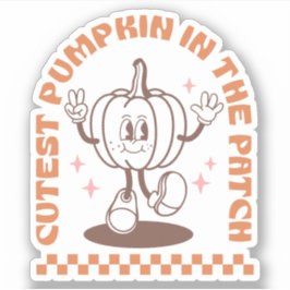 Niedlicher Kürbis | Fall | Maßgeschneiderte Aussch Aufkleber