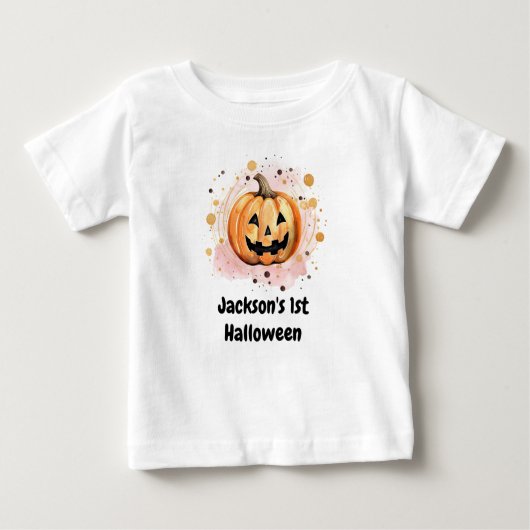Niedlicher Kürbis Halloween Baby T-shirt (Vorderseite)