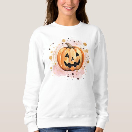 Niedlicher Kürbis Halloween Sweatshirt (Vorderseite)