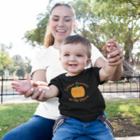 Niedlicher Kürbis im Patch Baby T - Shirt