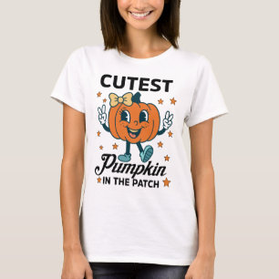 Niedlicher Kürbis im Patch SVG, Fall Svg, Distanz T-Shirt