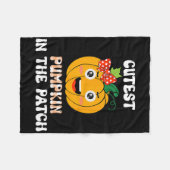 Niedlicher Kürbis im Patchbaby Fleecedecke (Vorderseite (Horizontal))