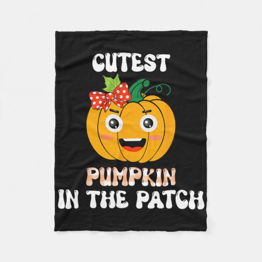 Niedlicher Kürbis im Patchbaby Fleecedecke (Vorderseite)