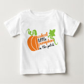 Niedlicher Kürbis im Patchherbst Baby T-shirt (Vorderseite)