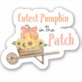 Niedlicher Kürbis in den Patch-Aufkleber Aufkleber (Vorderseite)