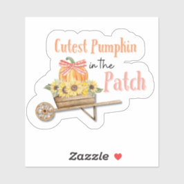 Niedlicher Kürbis in den Patch-Aufkleber Aufkleber