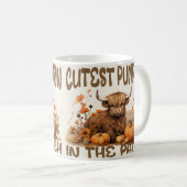 Niedlicher Kürbis in die Hochlandkuh Kaffeetasse (VorderseiteRechts)