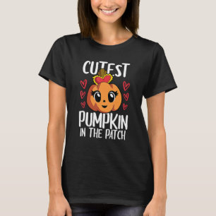 Niedlicher Kürbis in die Patchkid-Girls Halloween T-Shirt