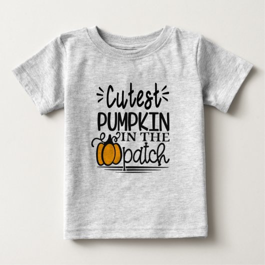 niedlicher Kürbis in Patchhalloween Kostüme für Ki Baby T-shirt (Vorderseite)