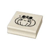 Niedlicher Kürbis mit Bow Gummistempel (Stempel)
