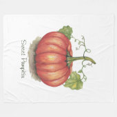 Niedlicher Kürbis mit Weinbergen in Wasserfarbe Fleecedecke (Vorderseite (Horizontal))