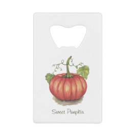 Niedlicher Kürbis mit Weinbergen in Wasserfarbe Geldbeutel Flaschenöffner