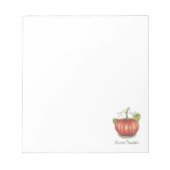 Niedlicher Kürbis mit Weinbergen in Wasserfarbe Notizblock (Vorderseite)