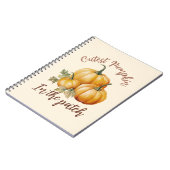 Niedlicher Kürbis Notizblock (Linke Seite)