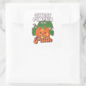 niedlicher Kürbis Quadratischer Aufkleber (Tasche)