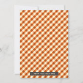 Niedlicher Kürbis Rustikale Kinderdusche Einladung (Rückseite)