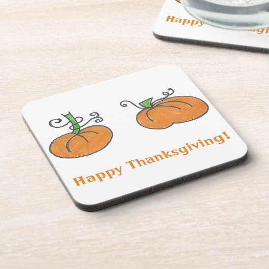 Niedlicher Kürbis-Untersetzer Getränkeuntersetzer (Linke Seite)