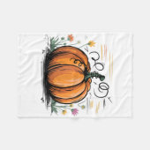 Niedlicher Kürbis zu Halloween und Erntedank Fleecedecke (Vorderseite (Horizontal))