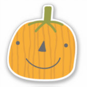 Niedlicher Kürbisaufkleber Aufkleber (Vorderseite)