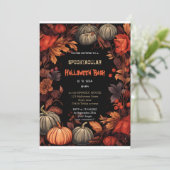 Niedlicher Kürbisboo Halloween-Bash Einladung (Stehend Vorderseite)