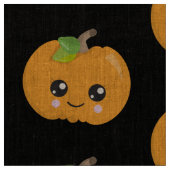 Niedlicher Kürbisgefecht Halloween Schwarz Stoff (Nahaufnahme)