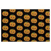 Niedlicher Kürbisgefecht Halloween Schwarz Stoff (Fat Quarter (45,7 x 55,9 cm))