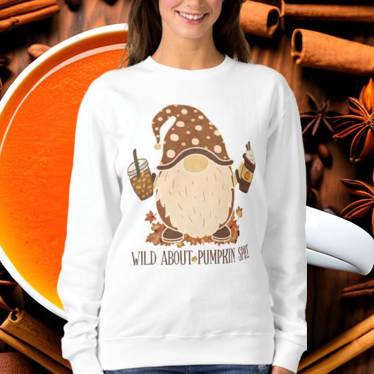 niedlicher Kürbisgewürz liebt Wortkunstgnome Sweatshirt