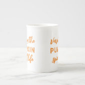 Niedlicher Kürbisgewürz Porzellantasse (Vorderseite)