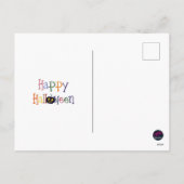 Niedlicher KürbisHalloween-Charakter Feiertagspostkarte (Rückseite)