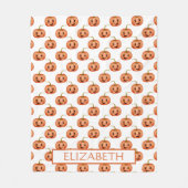 Niedlicher KürbisHalloween Custom Fleecedecke (Vorderseite)