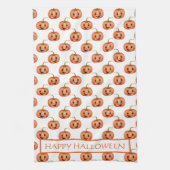 Niedlicher KürbisHalloween Custom Geschirrtuch (Vertikal)