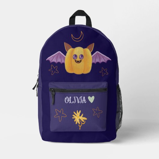 niedlicher Kürbishelloween Bedruckter Rucksack (Vorderseite)