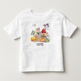 Niedlicher Kürbiskahn Halloween Fantasy Dinosaurie Kleinkind T-shirt
