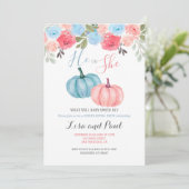 Niedlicher Kürbisknochen bei Geschlecht offenbart Einladung (Stehend Vorderseite)