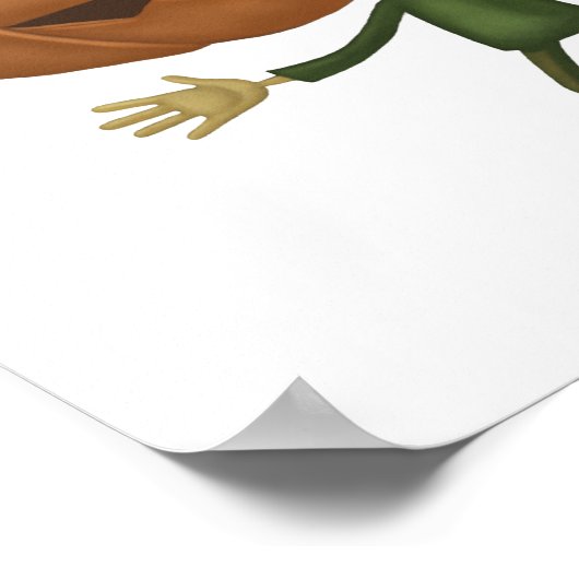 niedlicher Kürbiskopf Poster (Ecke)