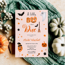 Niedlicher Kürbiskugel Boo Halloween Babydusche ro Einladung