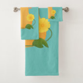 Niedlicher Kürbiskürbis Cartoon Badhandtuch Set (Insitu)