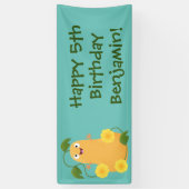 Niedlicher Kürbiskürbis Cartoon Banner (Vertikal)