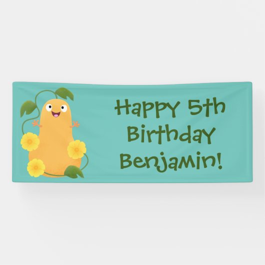 Niedlicher Kürbiskürbis Cartoon Banner (Horizontal)