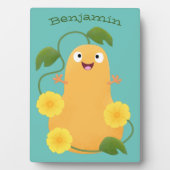 Niedlicher Kürbiskürbis Cartoon Fotoplatte (Vorderseite)